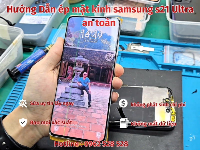ép mặt kính samsung s21 Ultra
